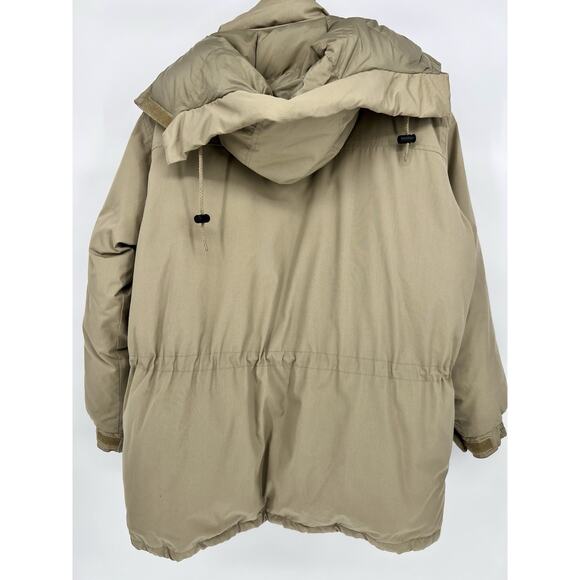 Vintage 90s CABELA'S Premier Northern GOOSE DOWN XL Tan Parka HUNTING hooded - Picture 14 of 16